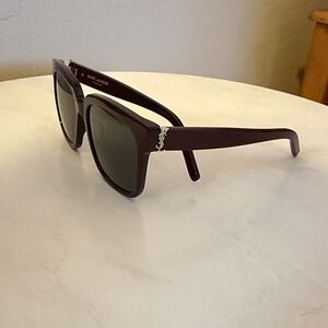 Saint Laurent Burgundy Sunglasses